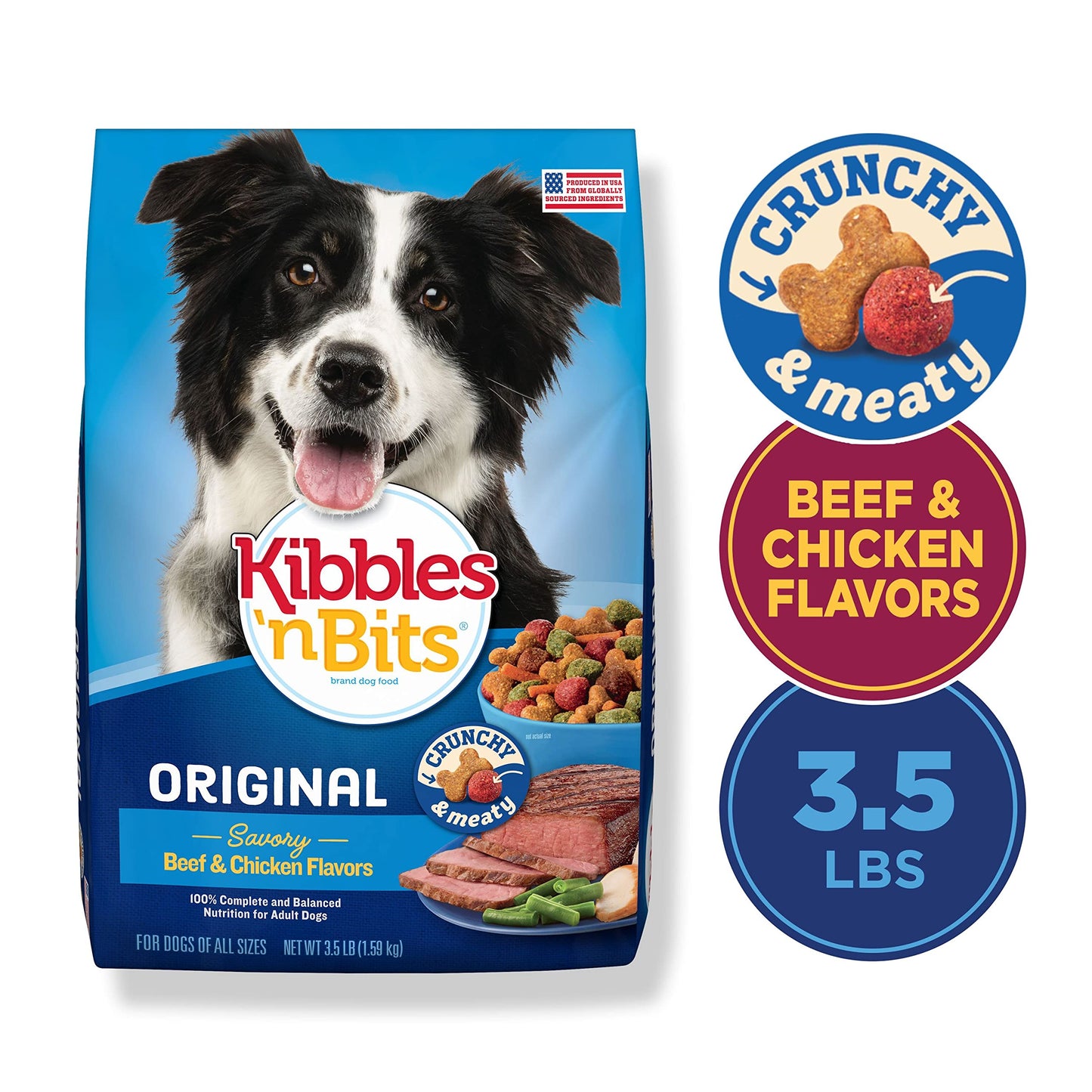 Kibbles 'n Bits Original Dry Dog Food, 45 lb