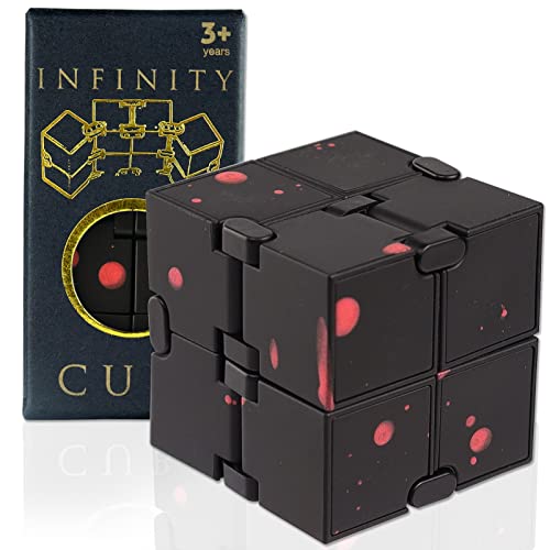 Infinity Cube Sensory Fidget Toy, EDC Fidgeting Game for Kids and Adults, Cool Mini Gadget Best for Stress and Anxiety Relief and Kill Time, Unique Idea That is Light on The Fingers and Hands