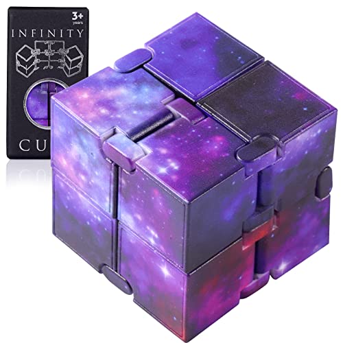 Infinity Cube Sensory Fidget Toy, EDC Fidgeting Game for Kids and Adults, Cool Mini Gadget Best for Stress and Anxiety Relief and Kill Time, Unique Idea That is Light on The Fingers and Hands