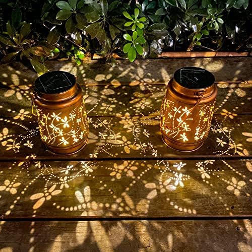 Hummingbird Solar Lantern Outdoor Hanging, Metal Bird Decor Waterproof LED Decorative Light for Garden Patio Yard Lawn Backyard Front Porch, Christmas Thanksgiving Birthday Gifts for Women Mom Grandma