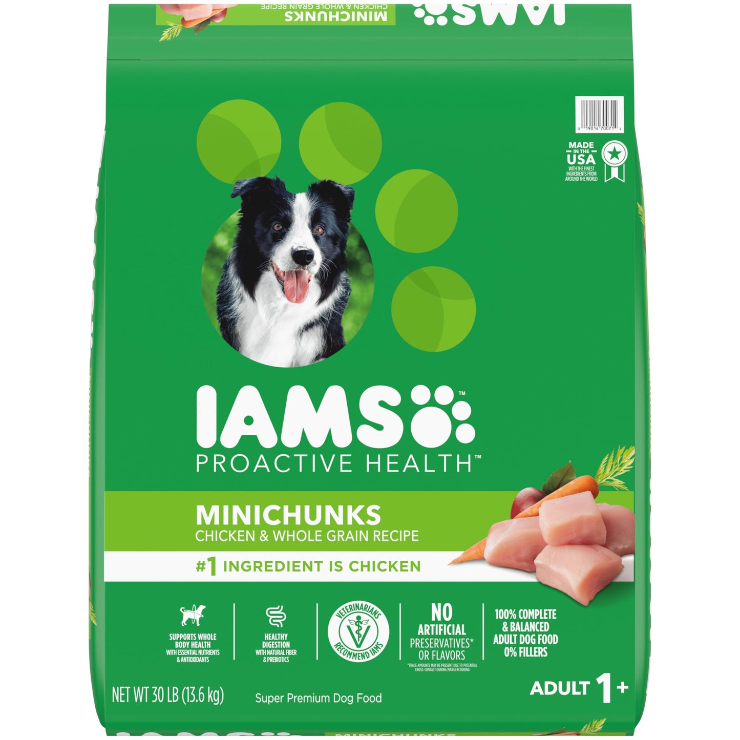 IAMS Proactive Health Minichunks Adult Dry Dog Food with Real Chicken and Whole Grains, 7 lb. Bag