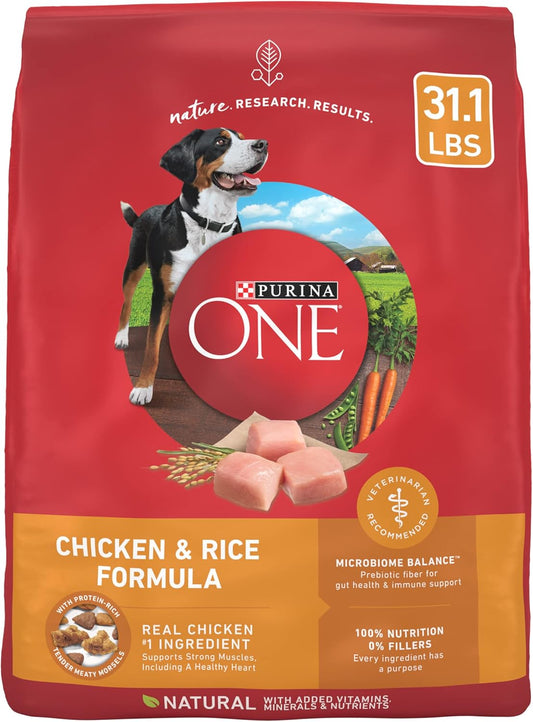 Purina ONE Chicken and Rice Formula Dry Dog Food - 31.1 lb. Bag