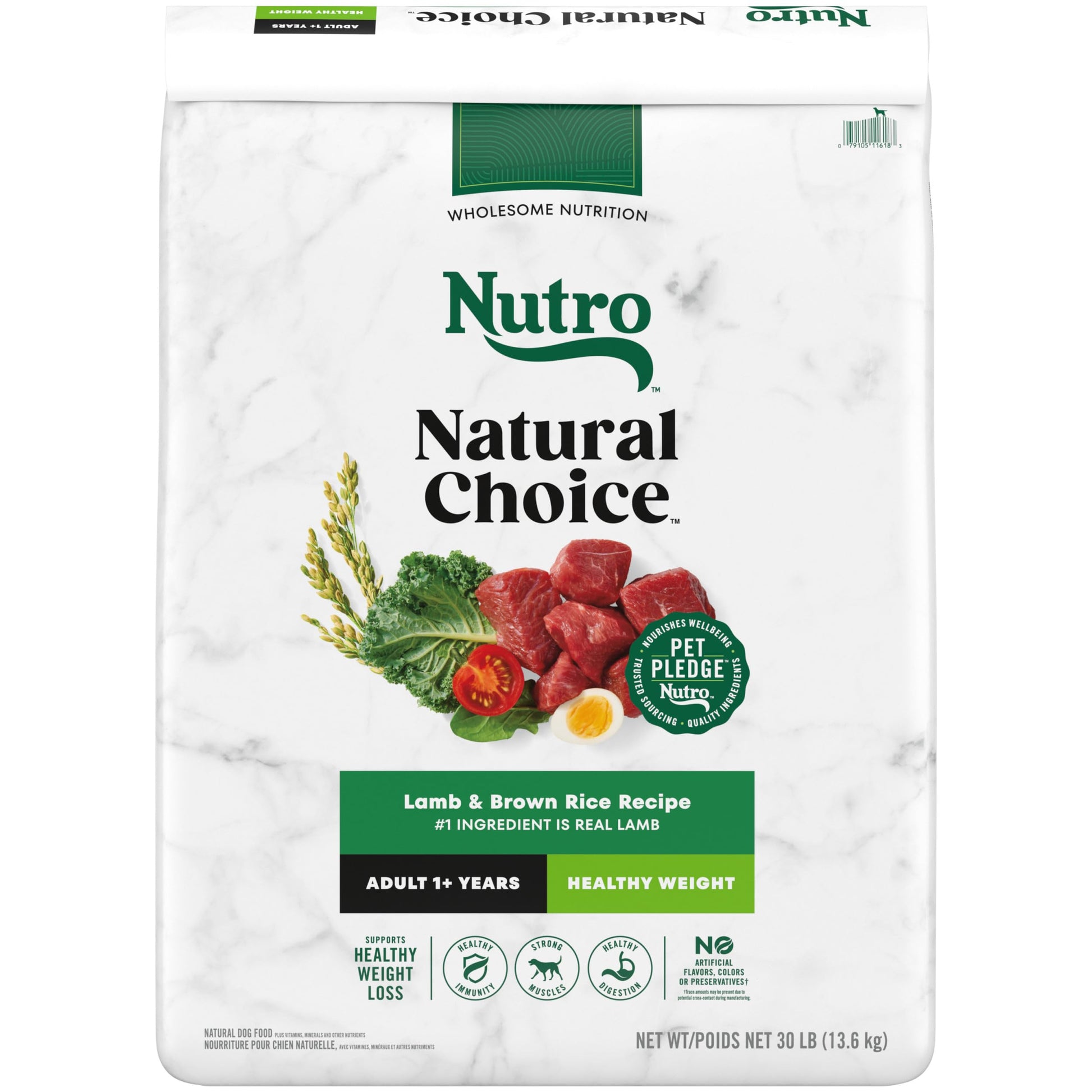 Nutro Natural Choice Adult Healthy Weight Dry Dog Food, Chicken and Brown Rice, 30 lbs.