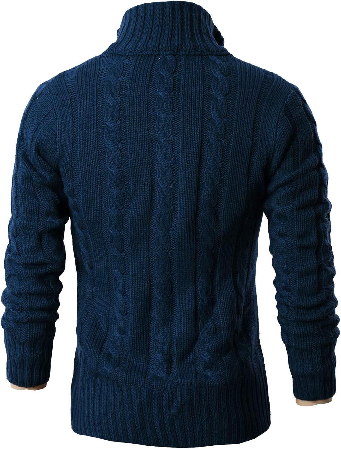 H2H Mens Cable Knitted Heavey Sweater Cardigan Thermal Button Down Closure