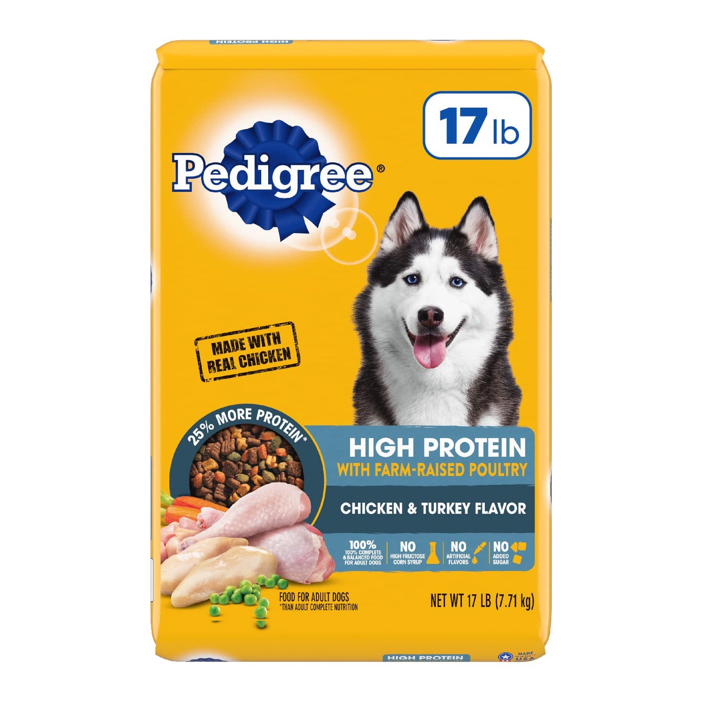 Pedigree Complete Nutrition Adult Dry Dog Food, Grilled Steak & Vegetable Flavor, 18 lb. Bag