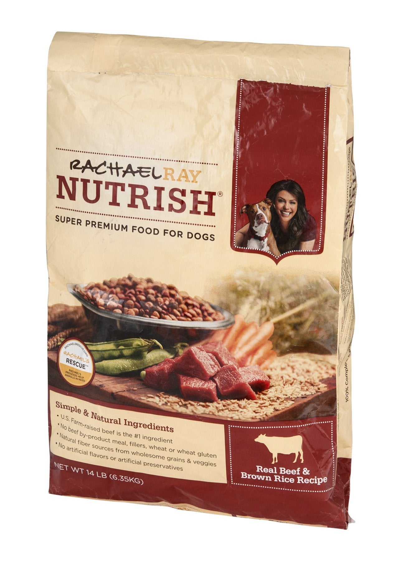 Rachael Ray Nutrish Premium Natural Dry Dog Food, Real Chicken & Veggies Recipe, 40 Pounds (Packaging May Vary)