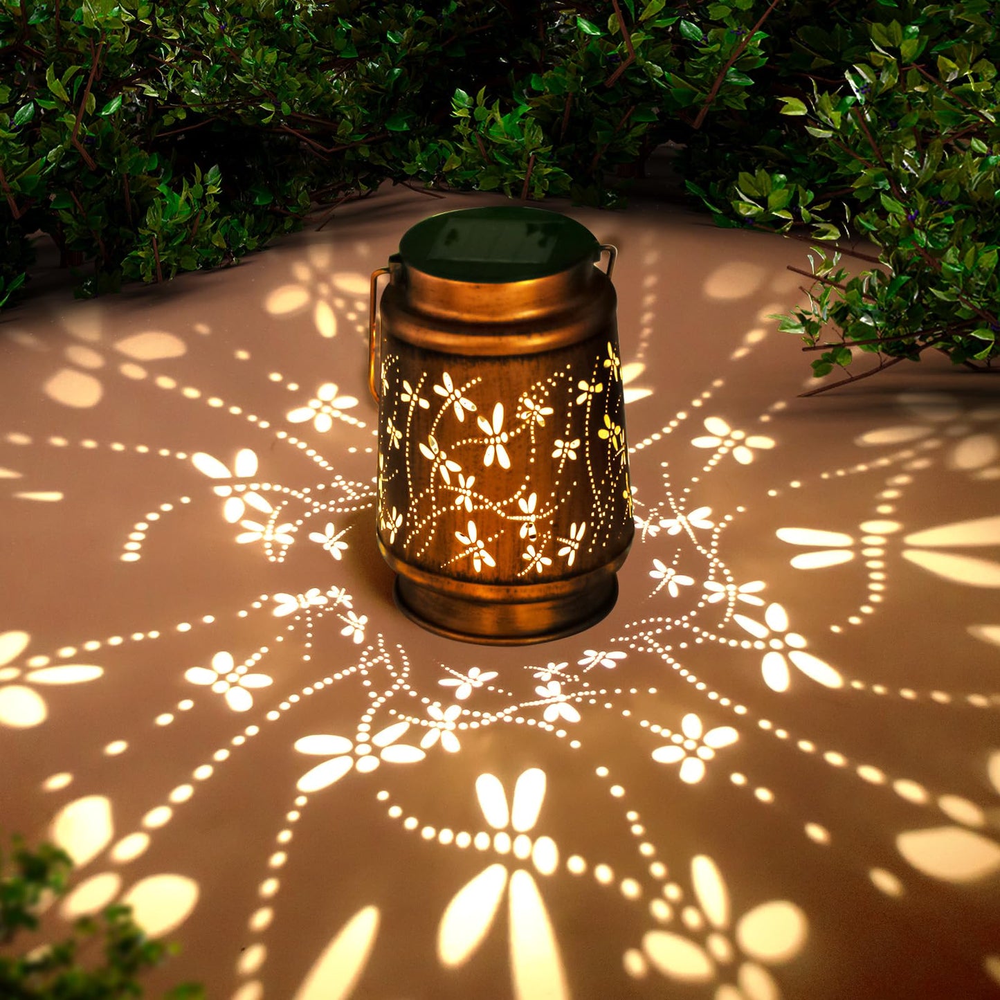 Hummingbird Solar Lantern Outdoor Hanging, Metal Bird Decor Waterproof LED Decorative Light for Garden Patio Yard Lawn Backyard Front Porch, Christmas Thanksgiving Birthday Gifts for Women Mom Grandma