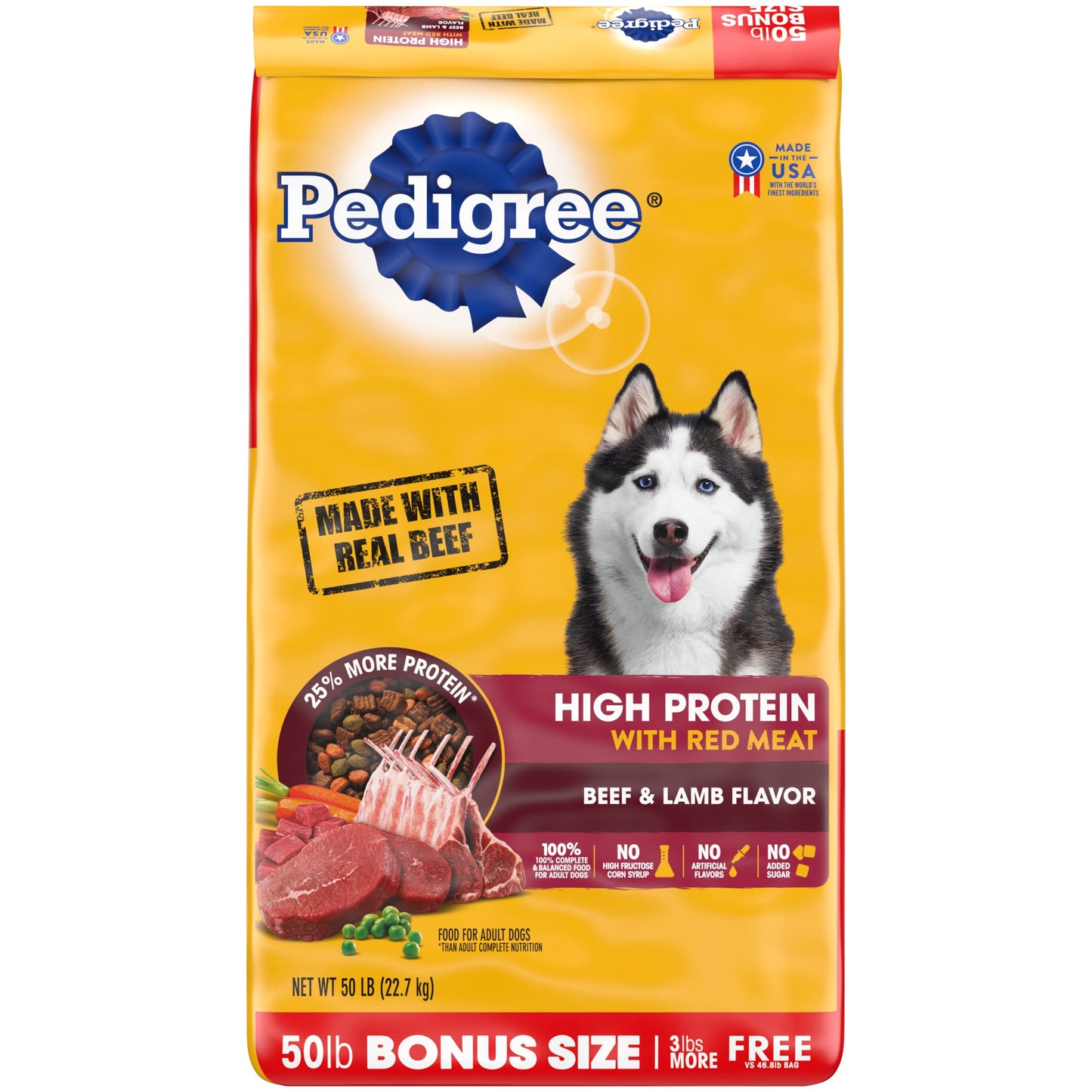 Pedigree Complete Nutrition Adult Dry Dog Food, Grilled Steak & Vegetable Flavor, 18 lb. Bag