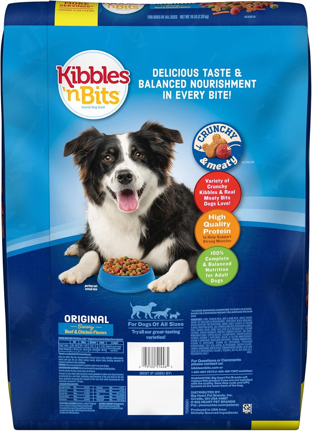 Kibbles 'n Bits Original Dry Dog Food, 45 lb