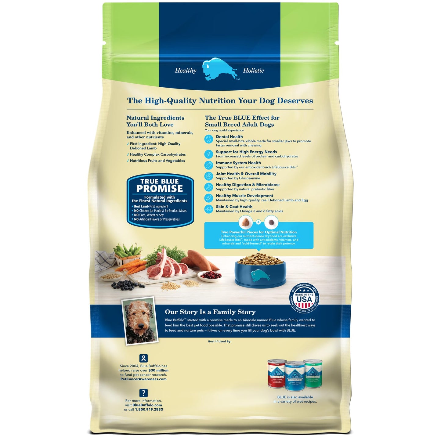 Blue Buffalo Life Protection Formula Adult Small Breed Dry Dog Food, Supports High Energy Needs, Made with Natural Ingredients, Chicken & Brown Rice Recipe, 15-lb Bag