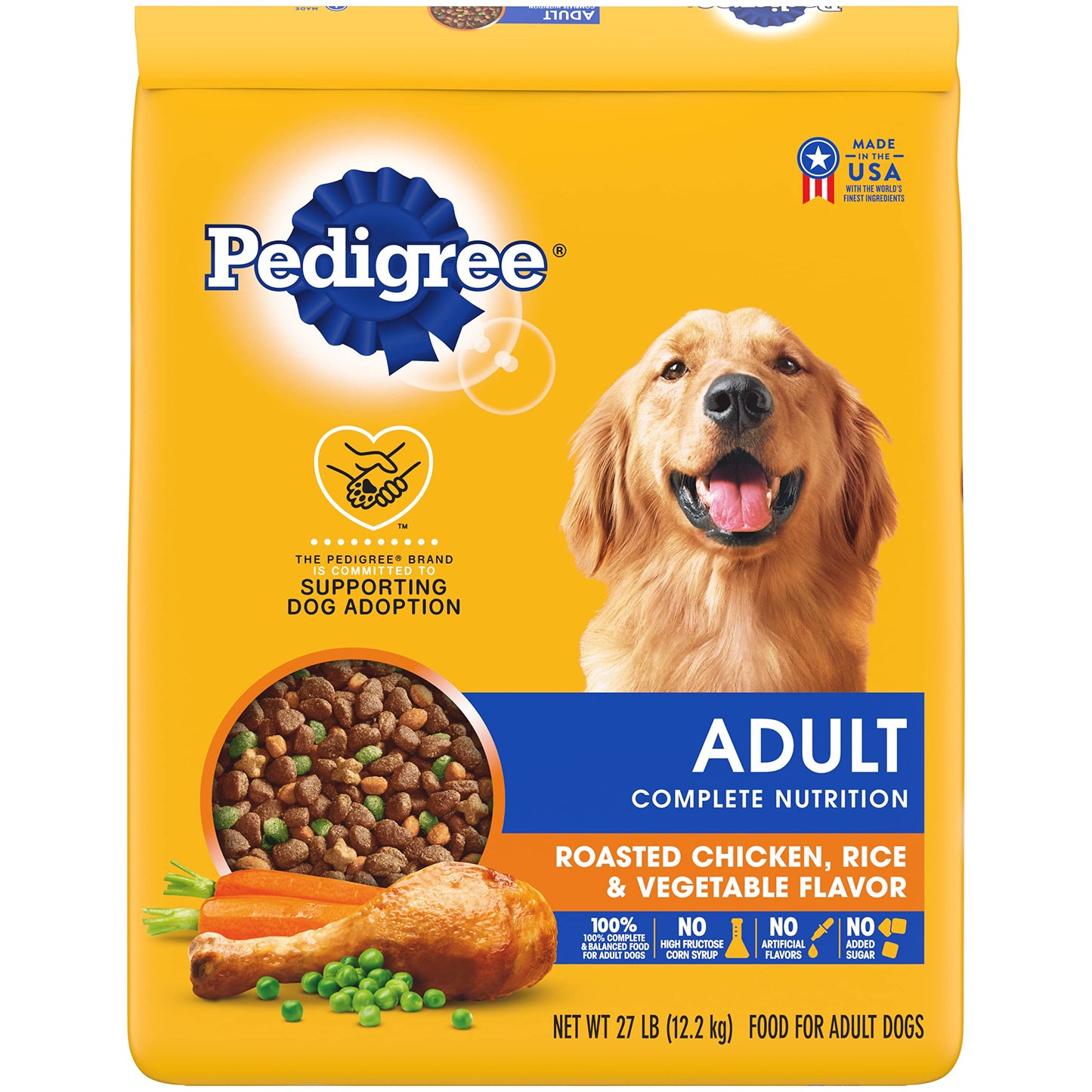 Pedigree Complete Nutrition Adult Dry Dog Food, Grilled Steak & Vegetable Flavor, 18 lb. Bag