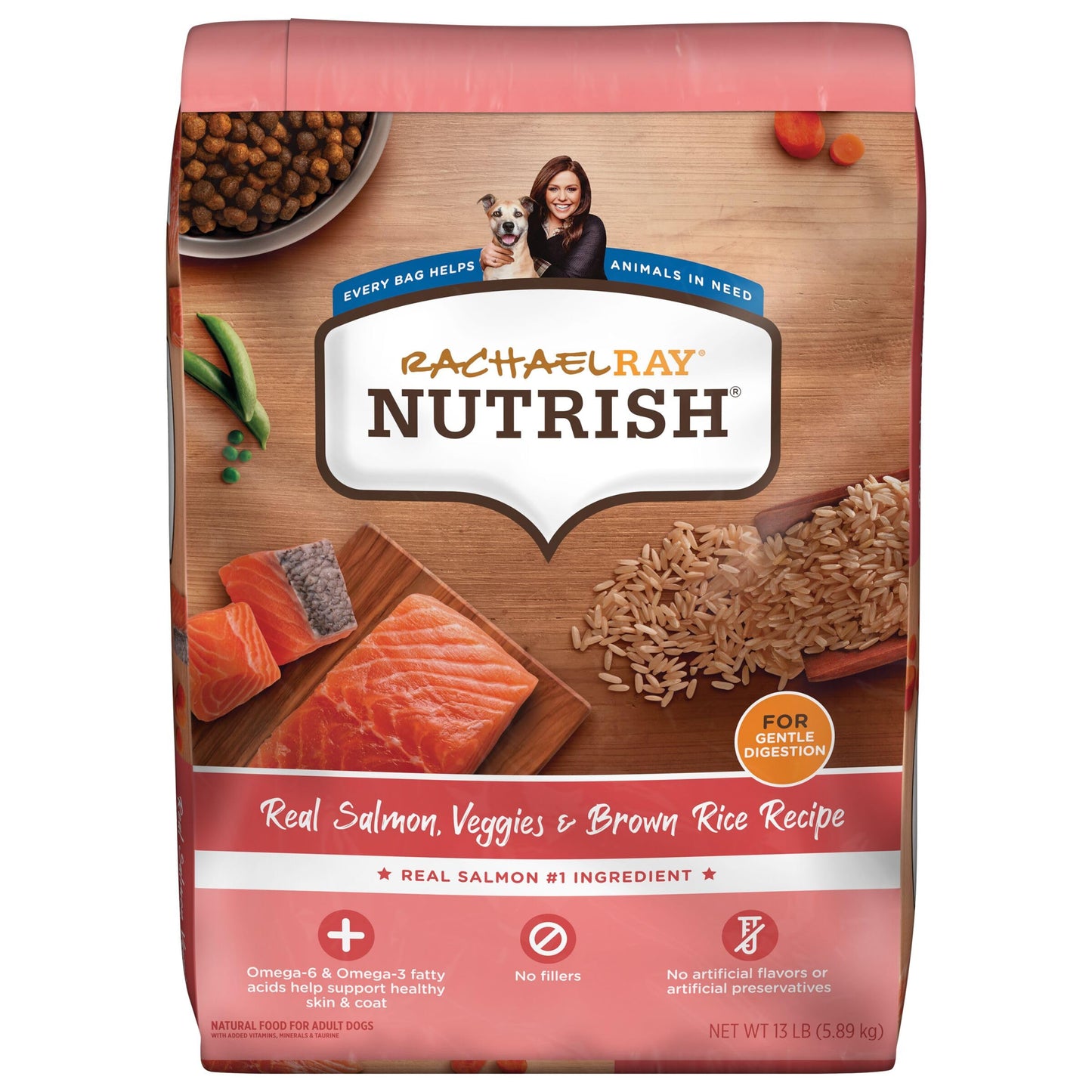 Rachael Ray Nutrish Premium Natural Dry Dog Food, Real Chicken & Veggies Recipe, 40 Pounds (Packaging May Vary)