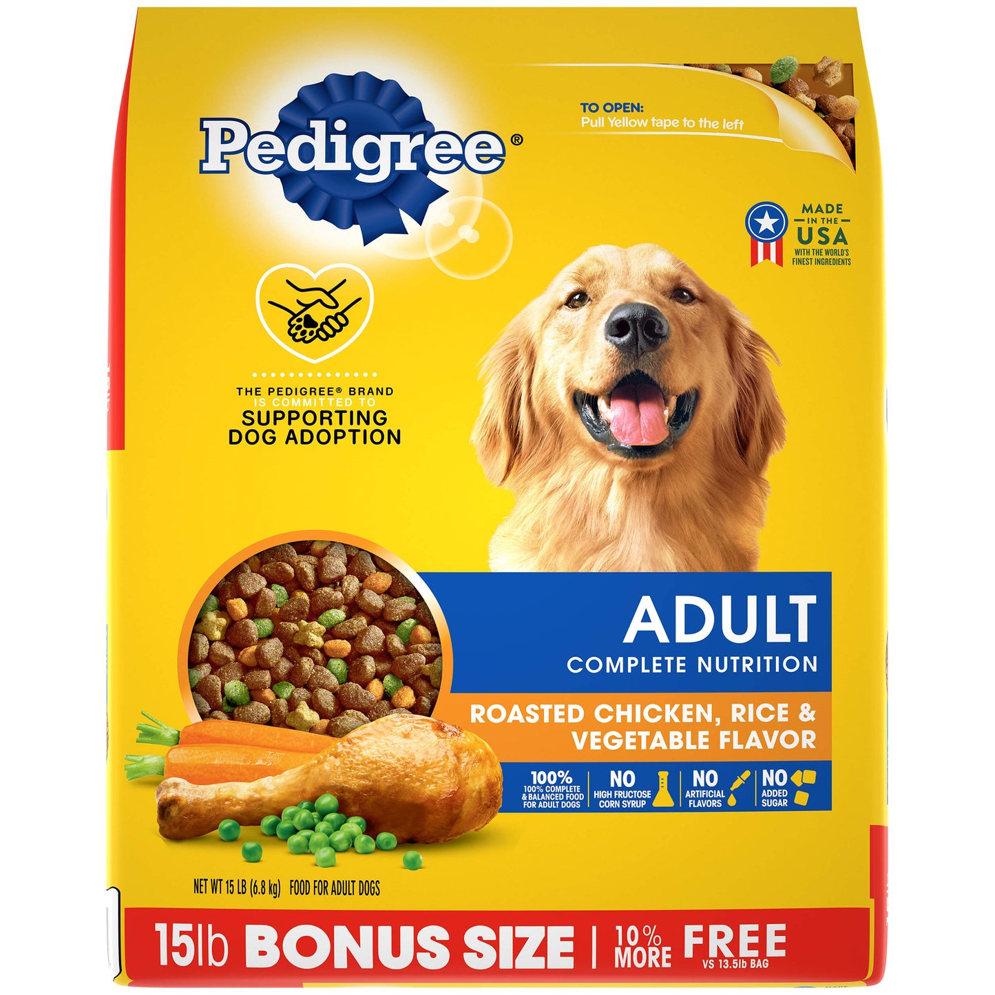 Pedigree Complete Nutrition Adult Dry Dog Food, Grilled Steak & Vegetable Flavor, 18 lb. Bag